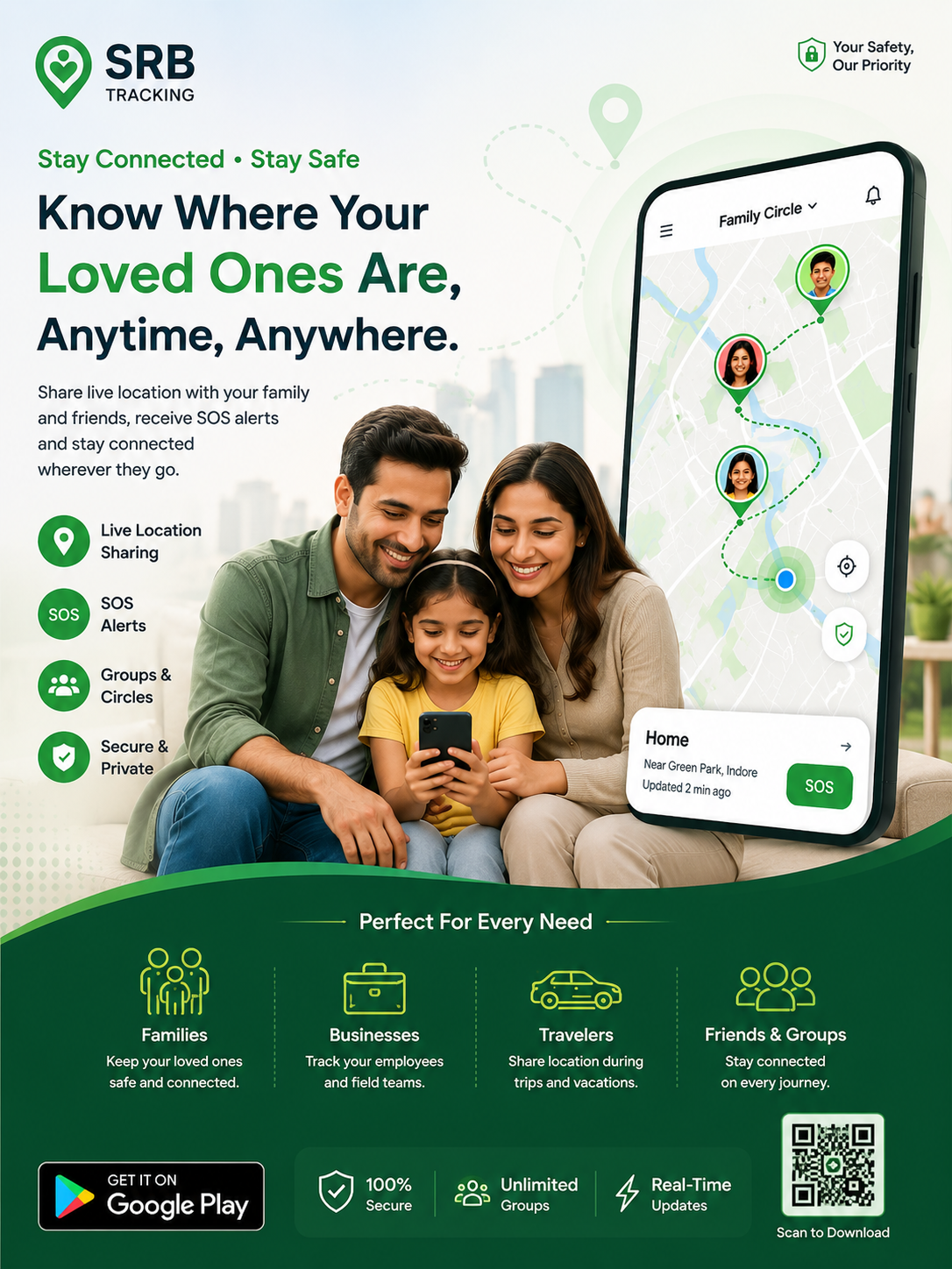 Family GPS tracking app overview